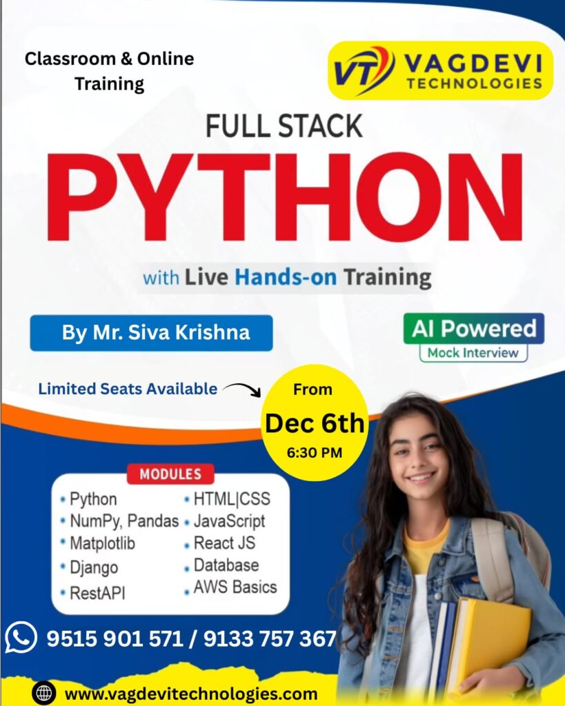 python full stack training in ameerpet