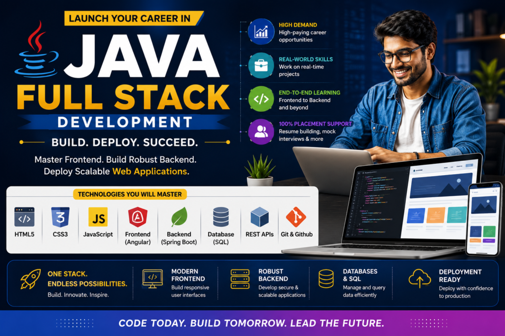 Master Java Full Stack Development with Industry-Focused Training