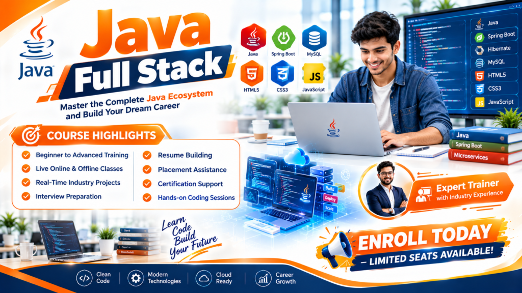 Master Java Full Stack Development with Industry-Focused Training